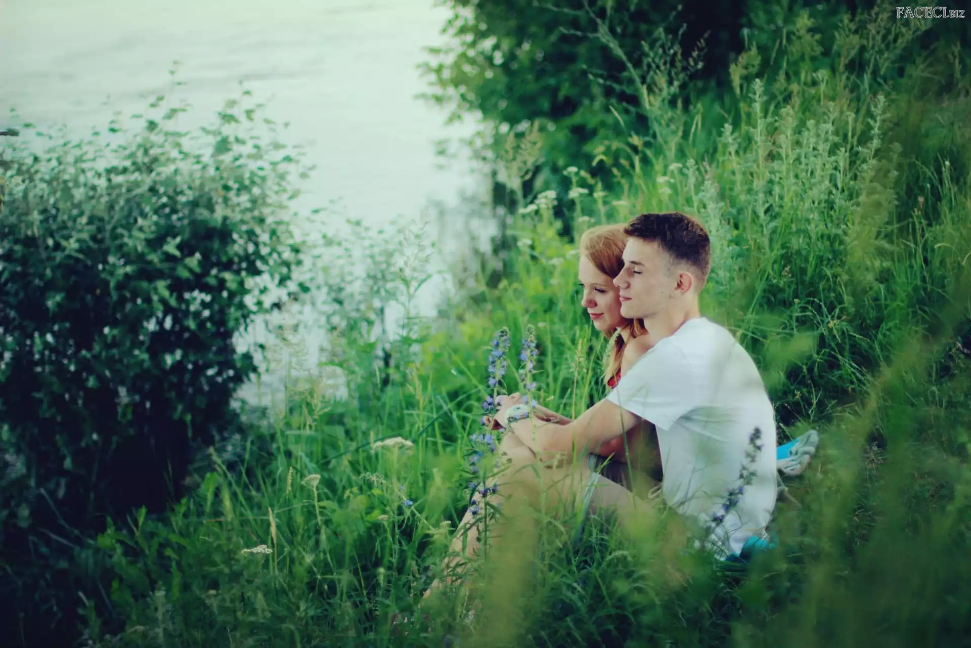 Jezioro, Kobieta, Mężczyzna