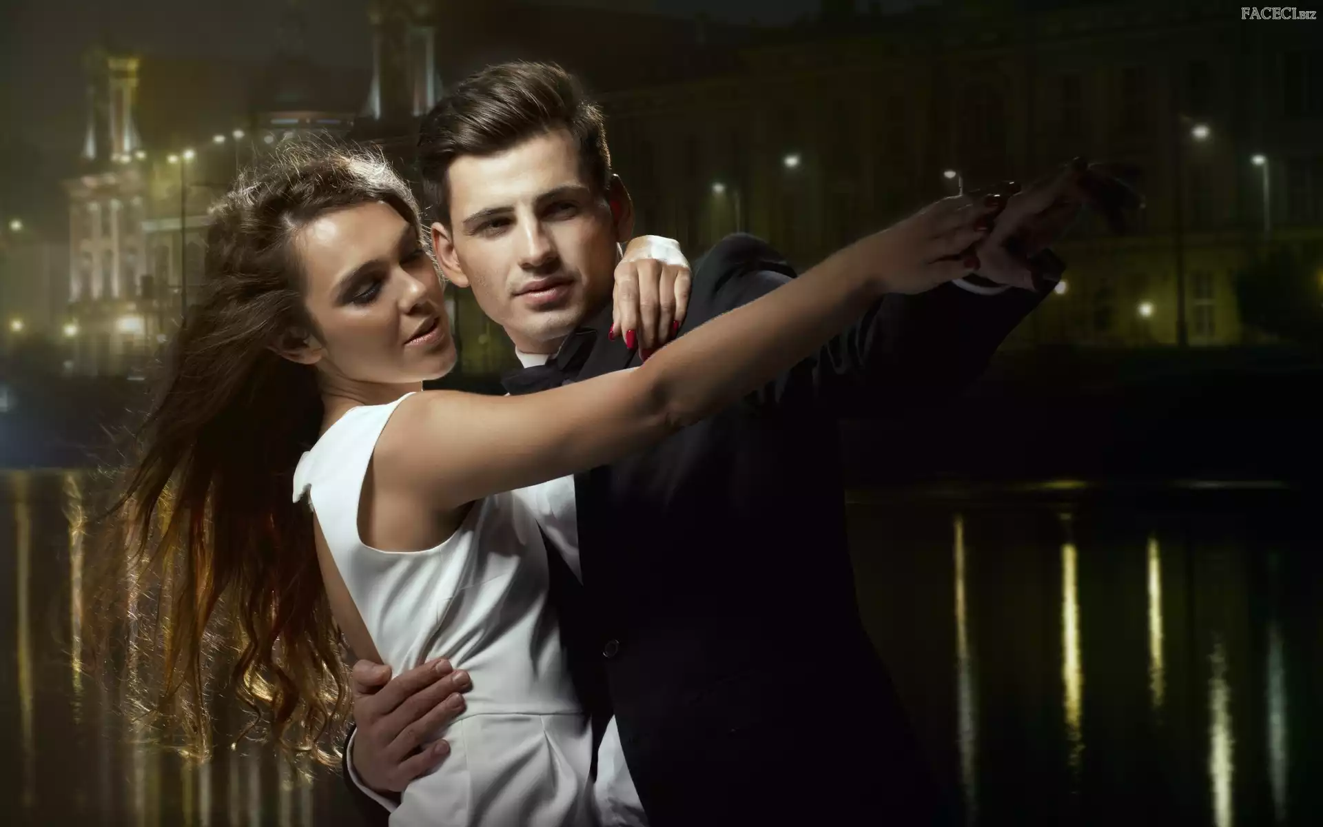 Most, Rzeka, Para, Zakochana, Taniec