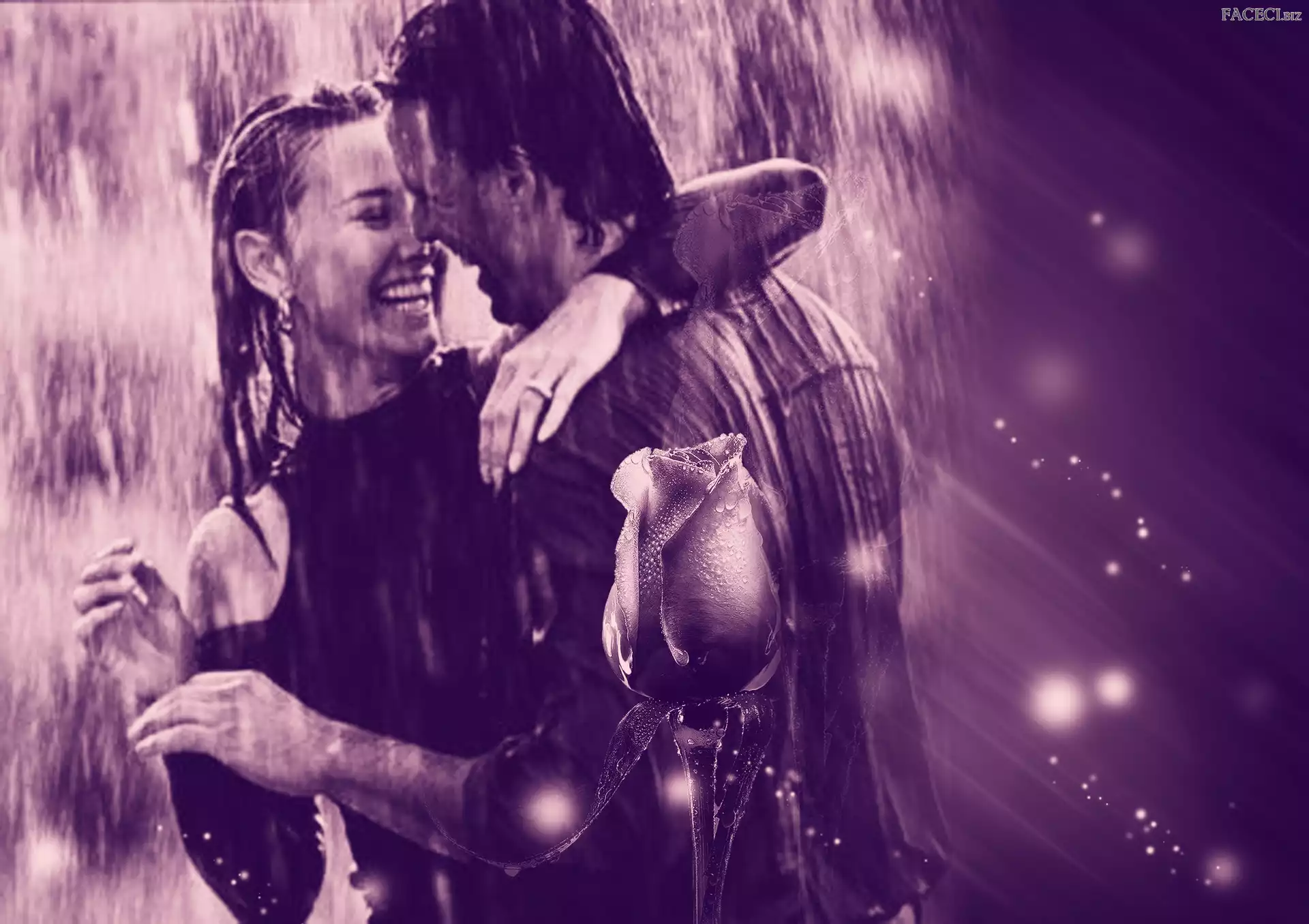 Uśmiech, Para, Deszcz