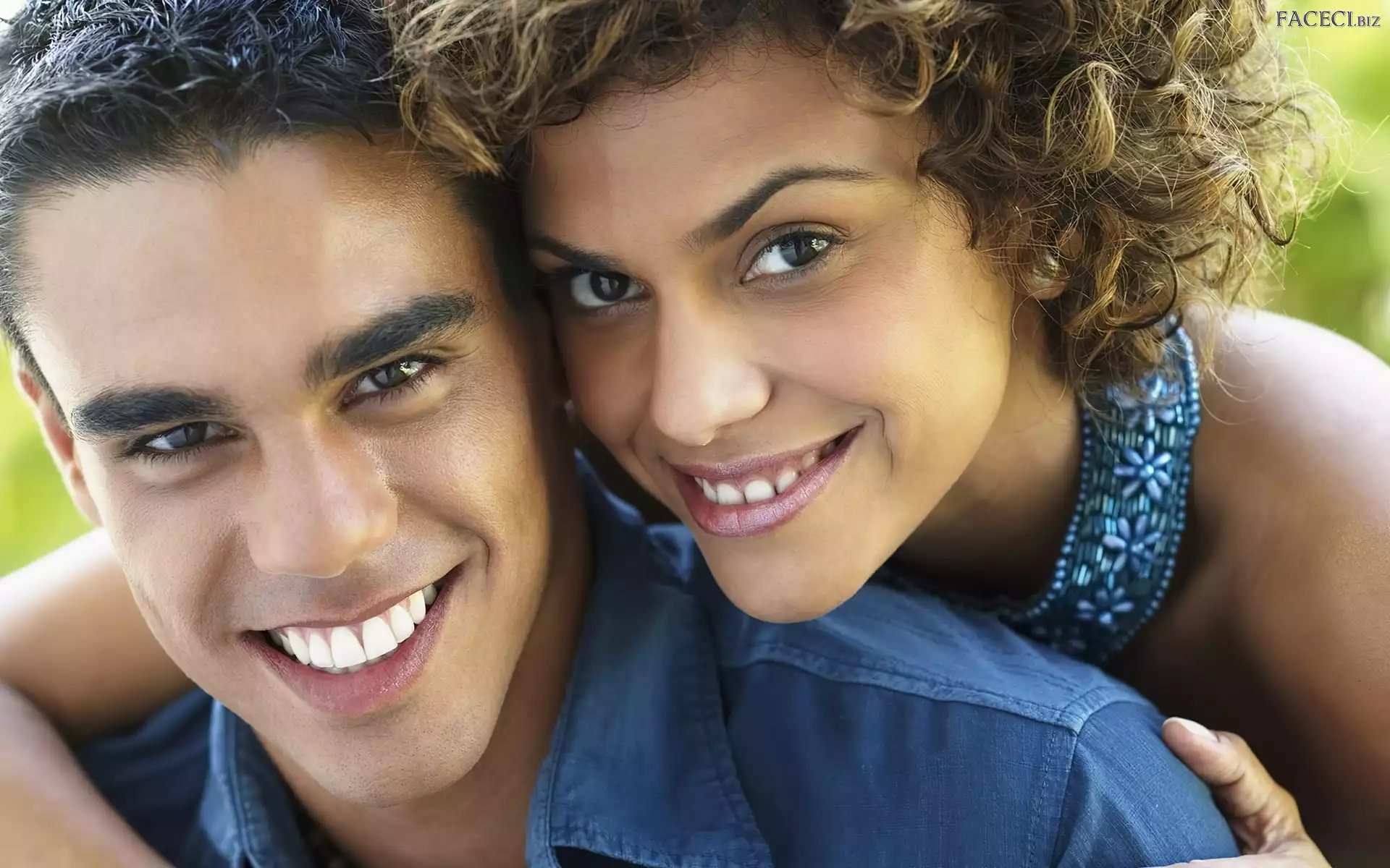 Twarze, Zakochani, Para, Uśmiech